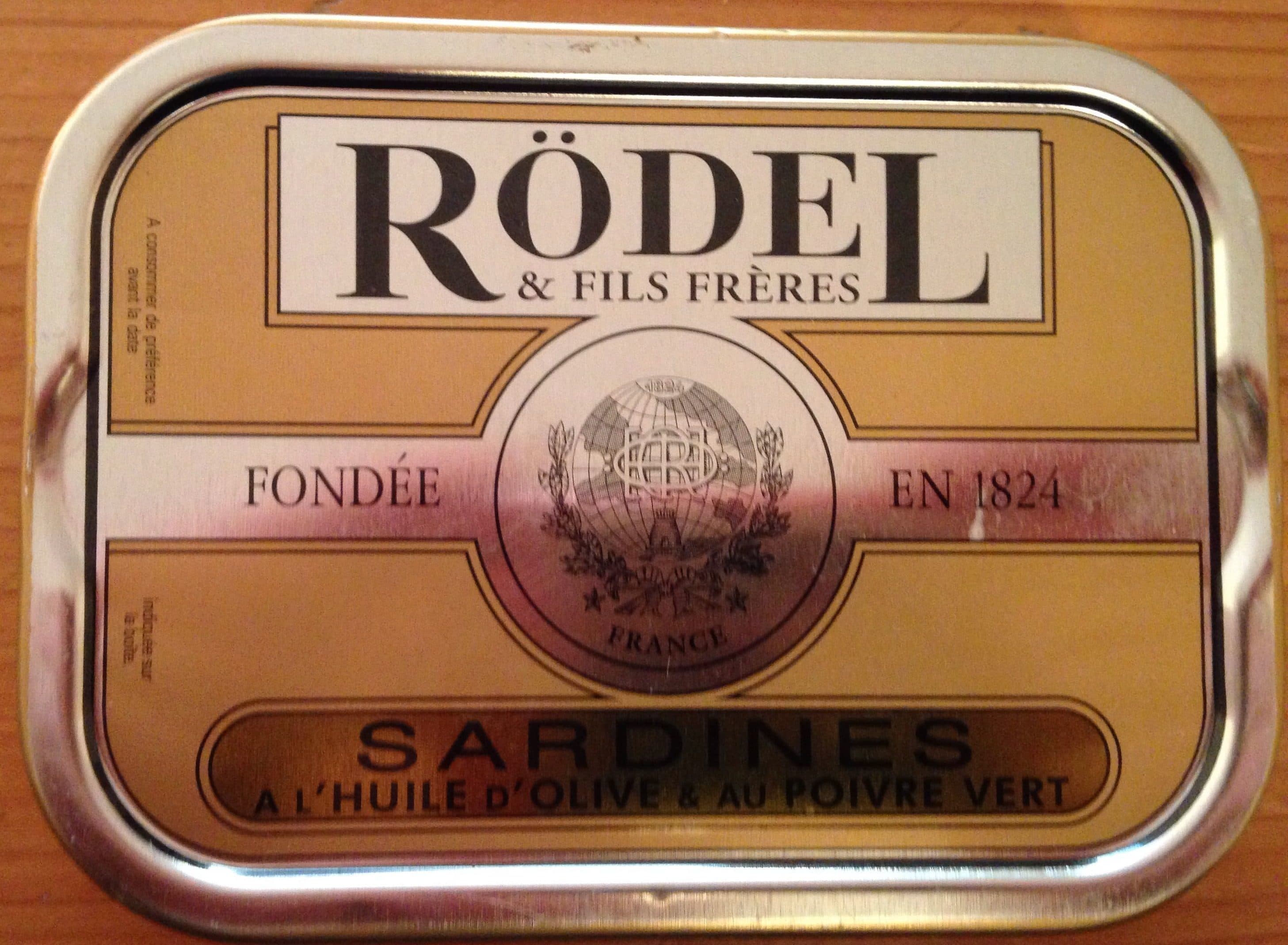 Rödel & Fils Frères Sardines à L'huile D'olive Et Au Poivre Vert packshot