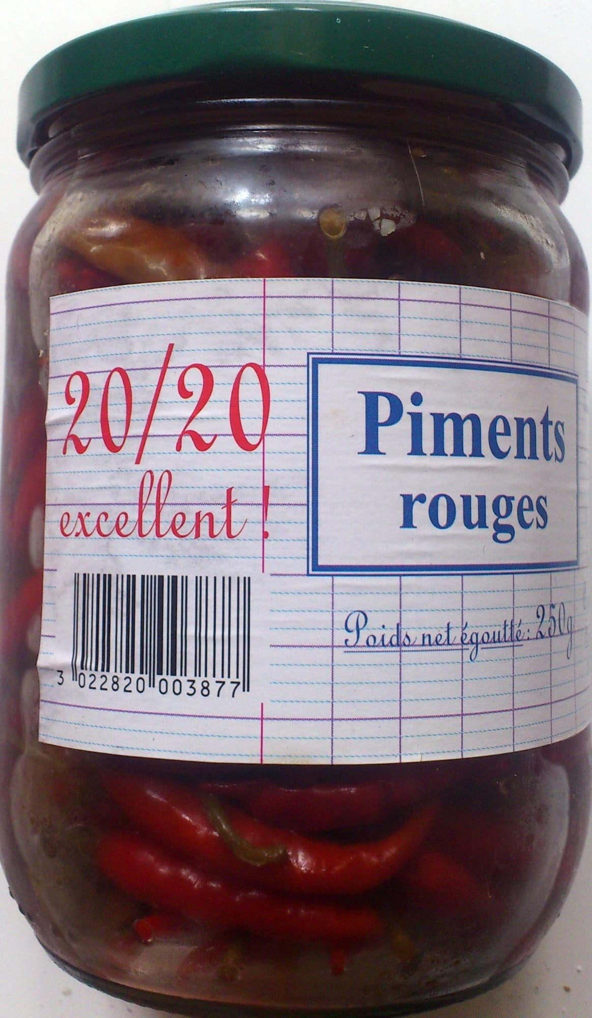 20/20 excellent Piment rouge packshot