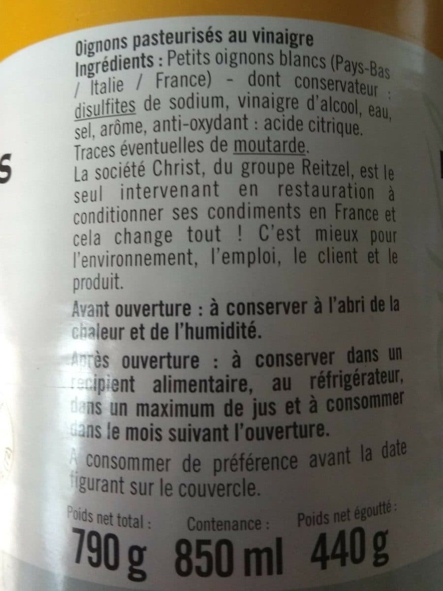 Hugo reitzel Petits Oignons Blancs Au Vinaigre packshot