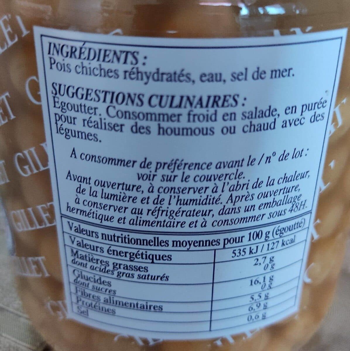 Gillet Contres Pois chiches packshot