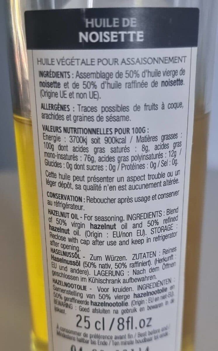 Open Food Facts Huile de noisette packshot