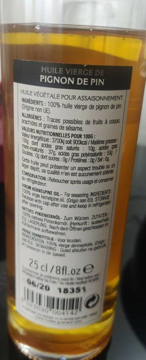 Open Food Facts Huile de pignon de pin packshot