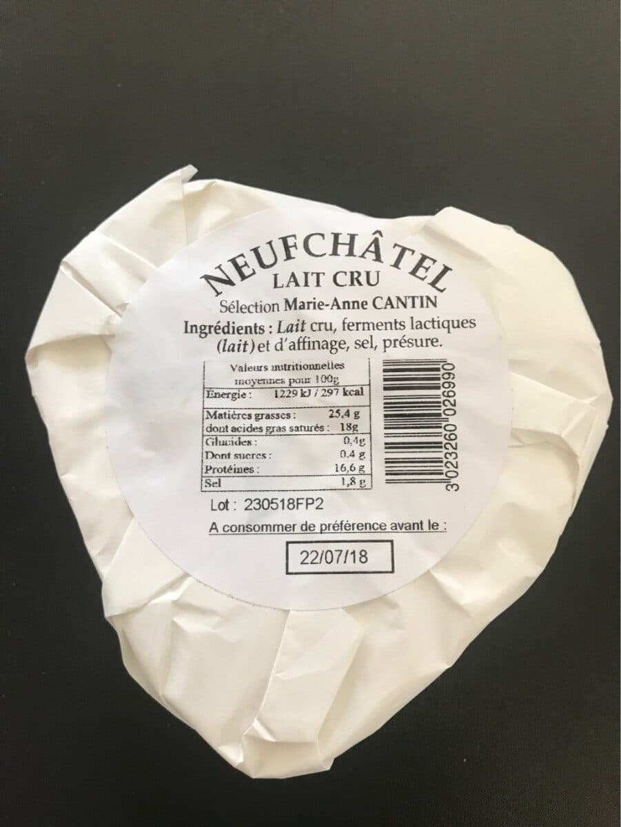 Marie-Anne Cantin Neufchatel lait cru packshot