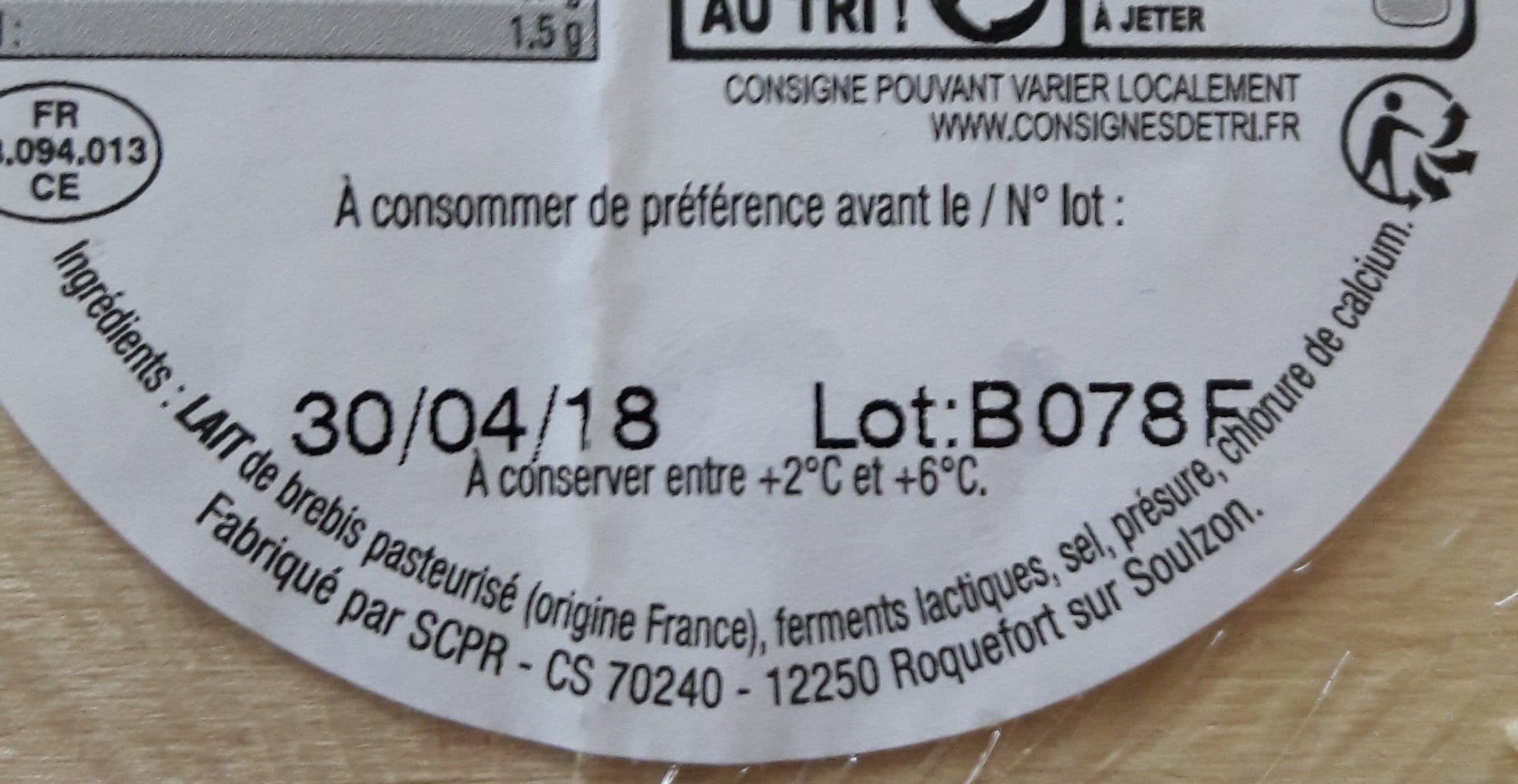 Open Food Facts Pérail De Brebis 50 % packshot