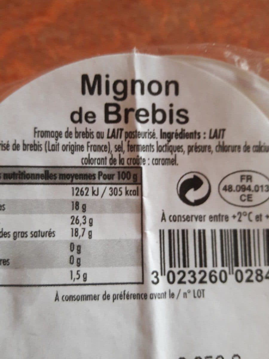 Open Food Facts Le mignon de brebis packshot