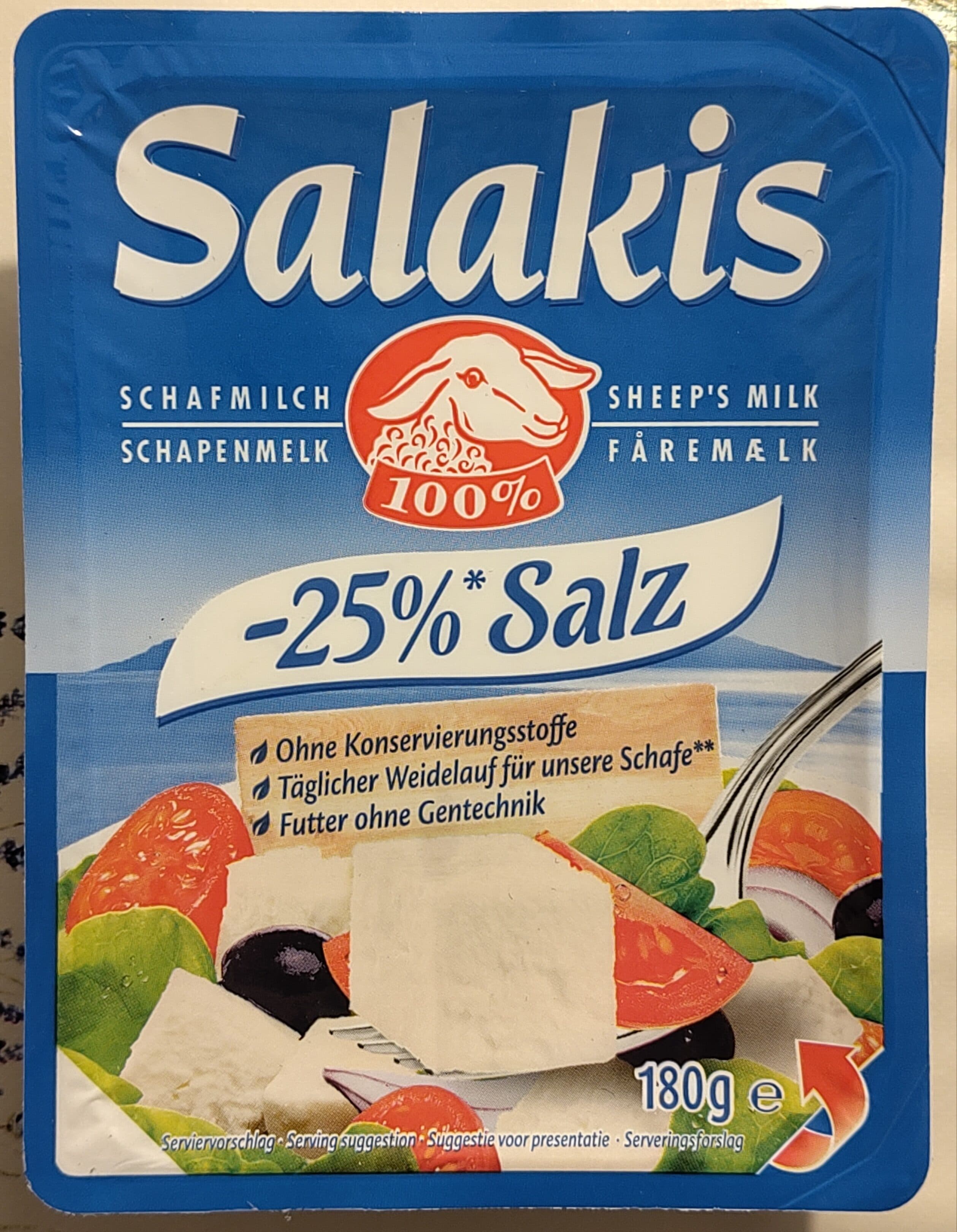 Salakis Schafskäse -25% Salz packshot