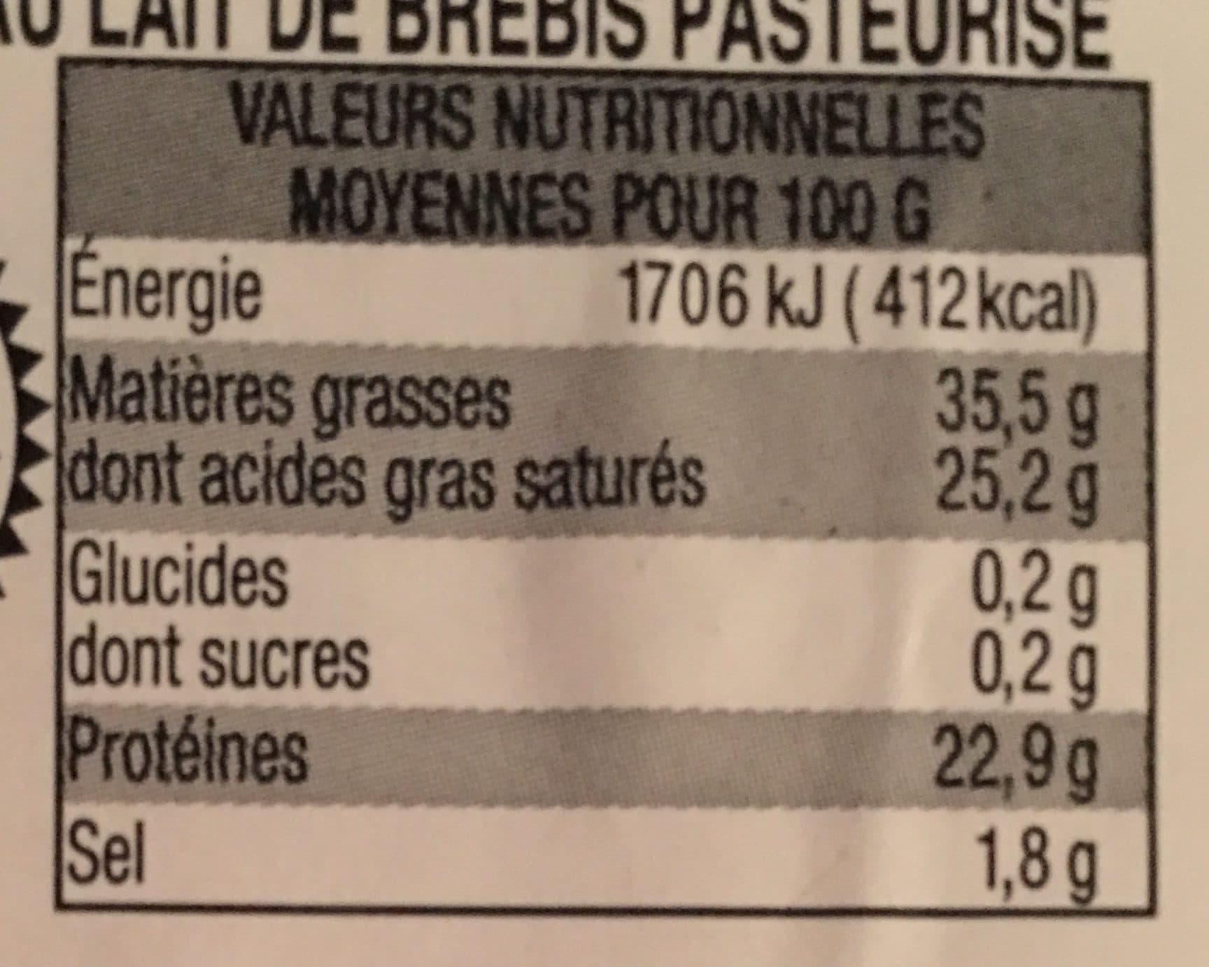 Open Food Facts Ossau iraty au lait de brebis pasteurisé packshot