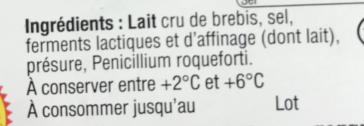 Open Food Facts Roquefort au lait cru de brebis packshot