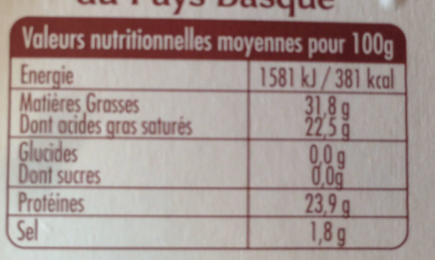 ISTARA La Tomme du Pays-Basque packshot