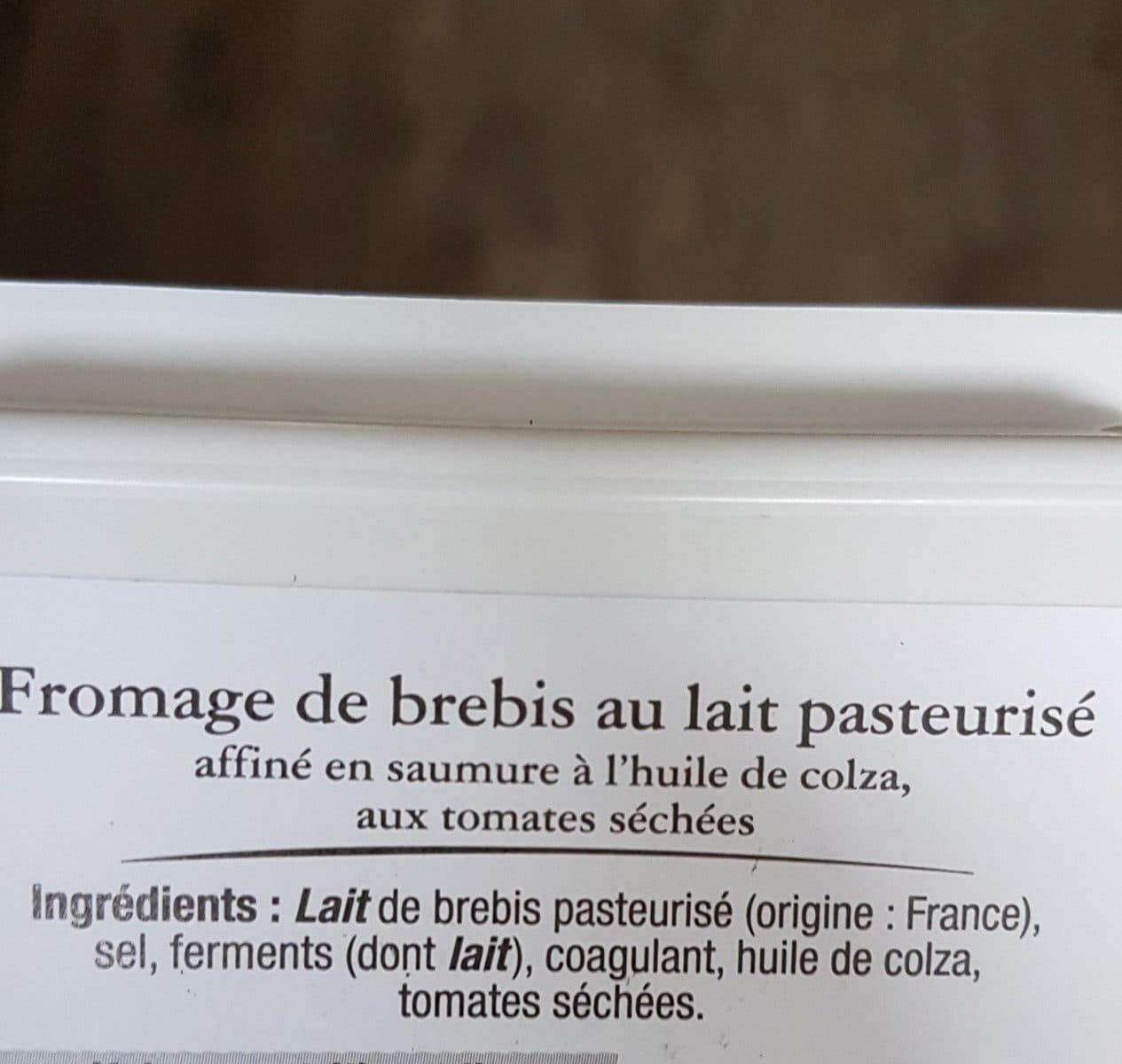 Open Food Facts Des de fromage de brebis tomates séchées huile de colza packshot