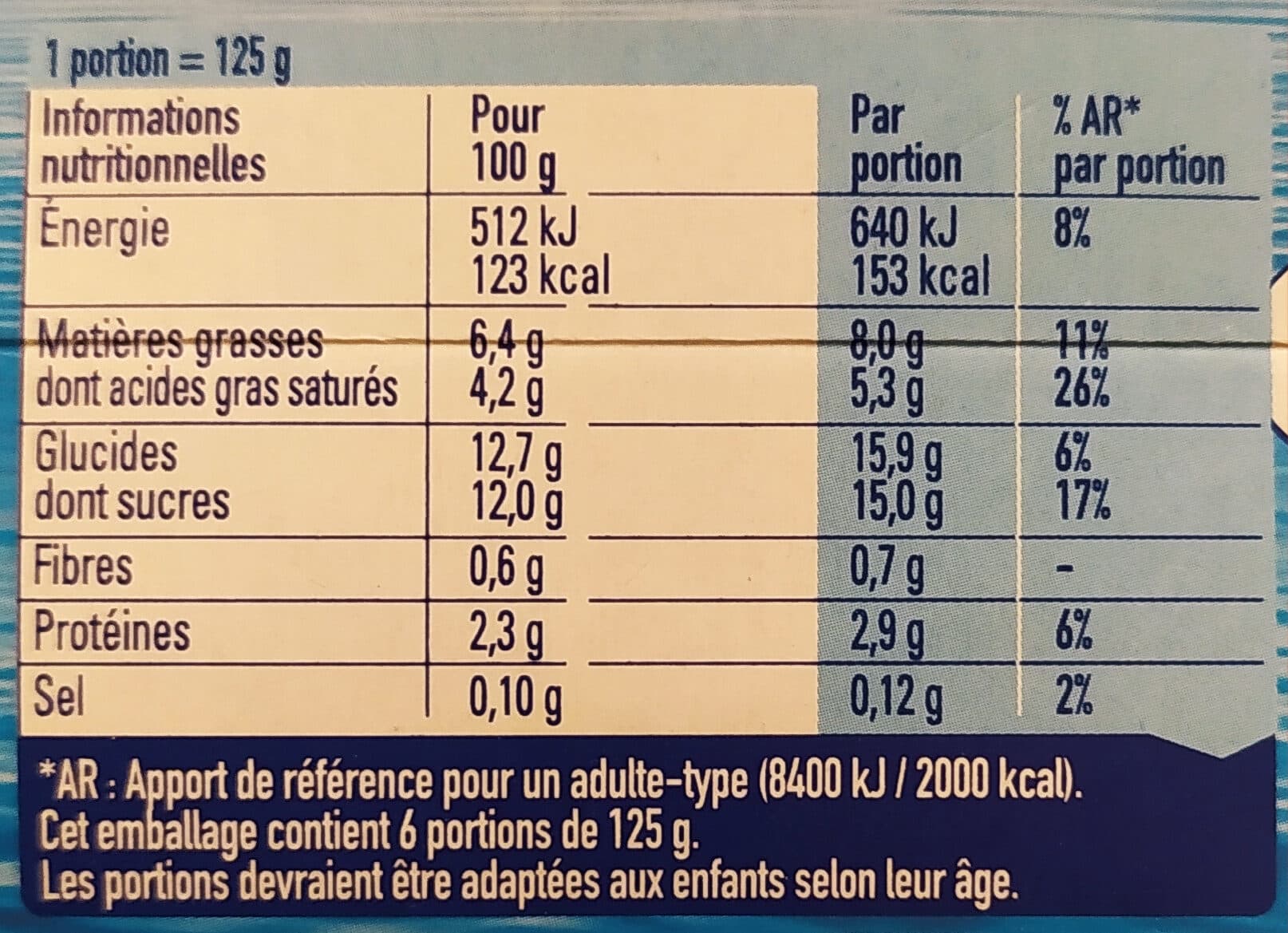 Nestlé Yaos Le Yaourt à la Grecque sur lit de myrtilles 6 x 125 g packshot