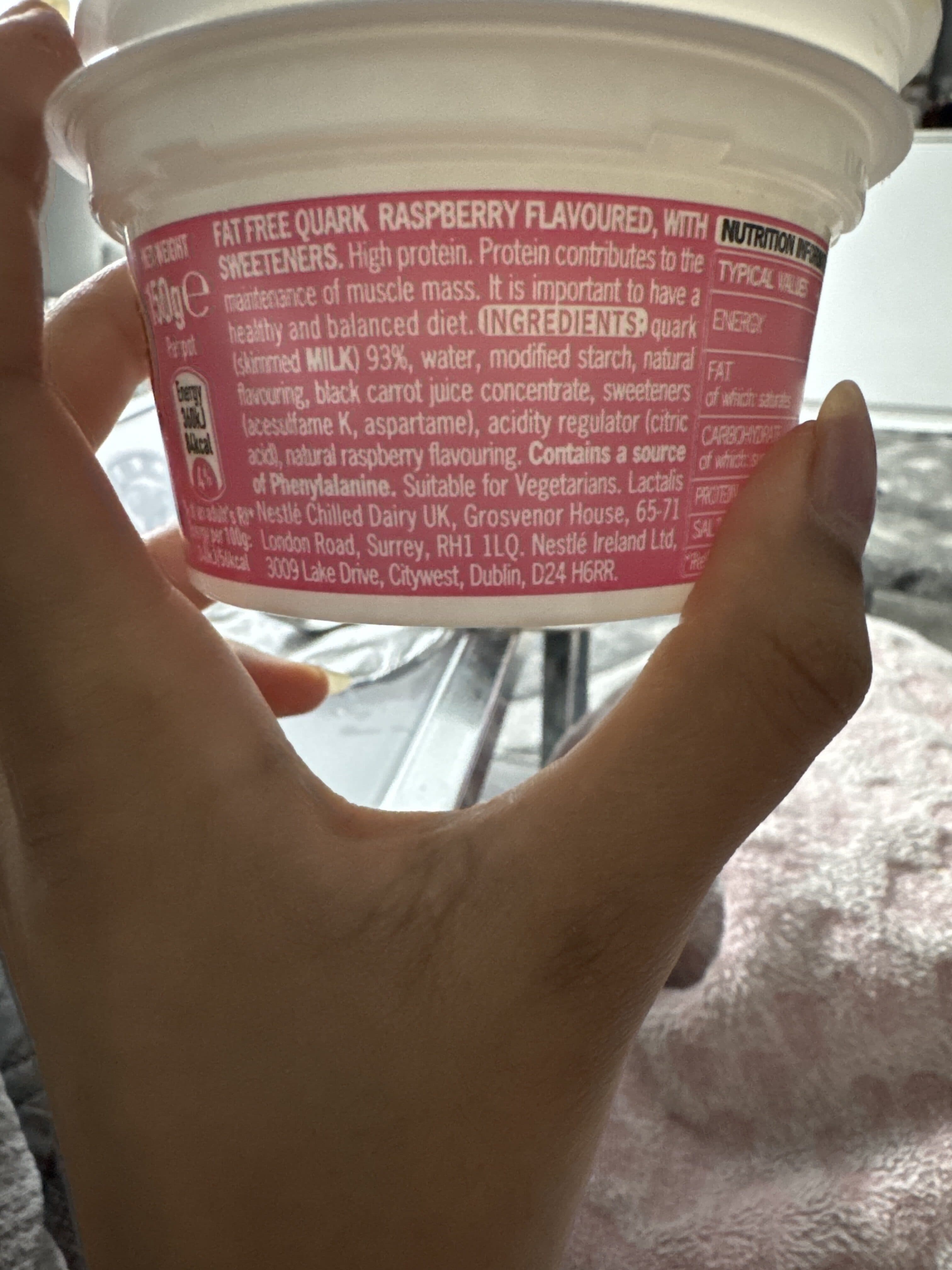 Nestle Lindahls kvarg raspberry packshot