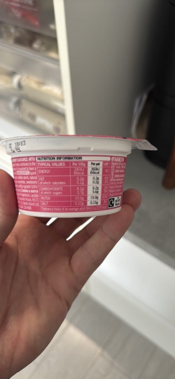 Nestle Lindahls kvarg raspberry packshot