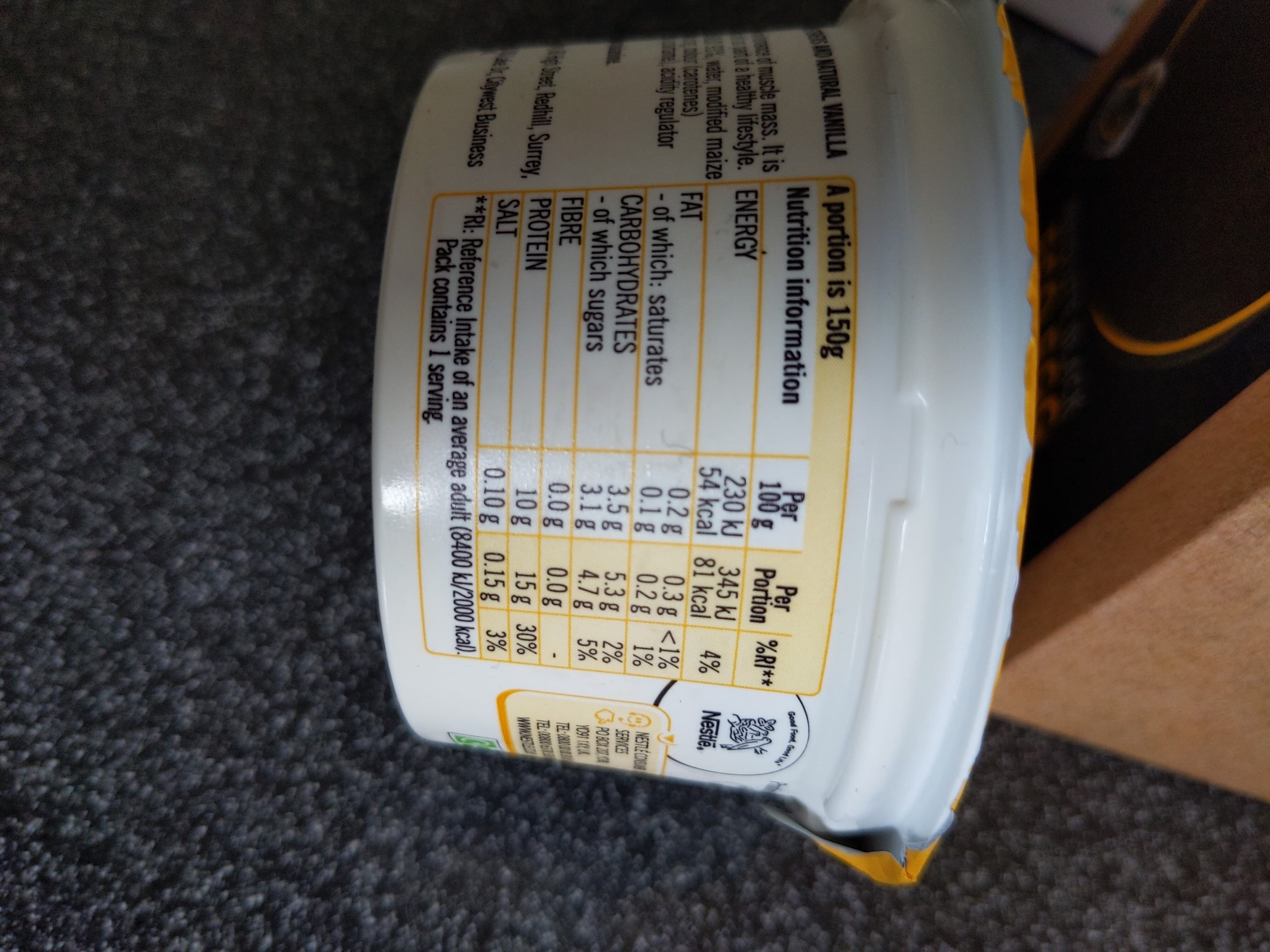 Nestlé LINDAHLS KVARG VANILLA FLAVOURED packshot
