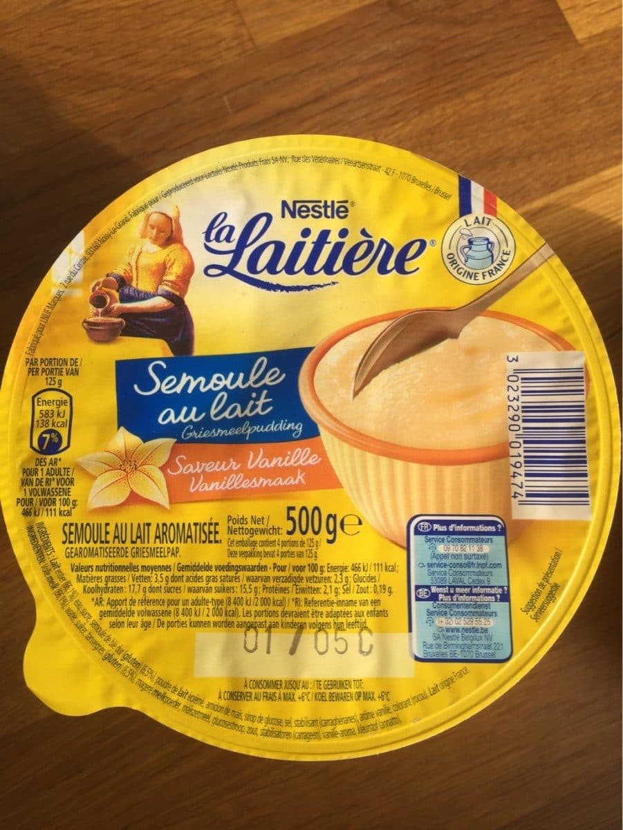 Nestlé Semoule au lait saveur vanille packshot