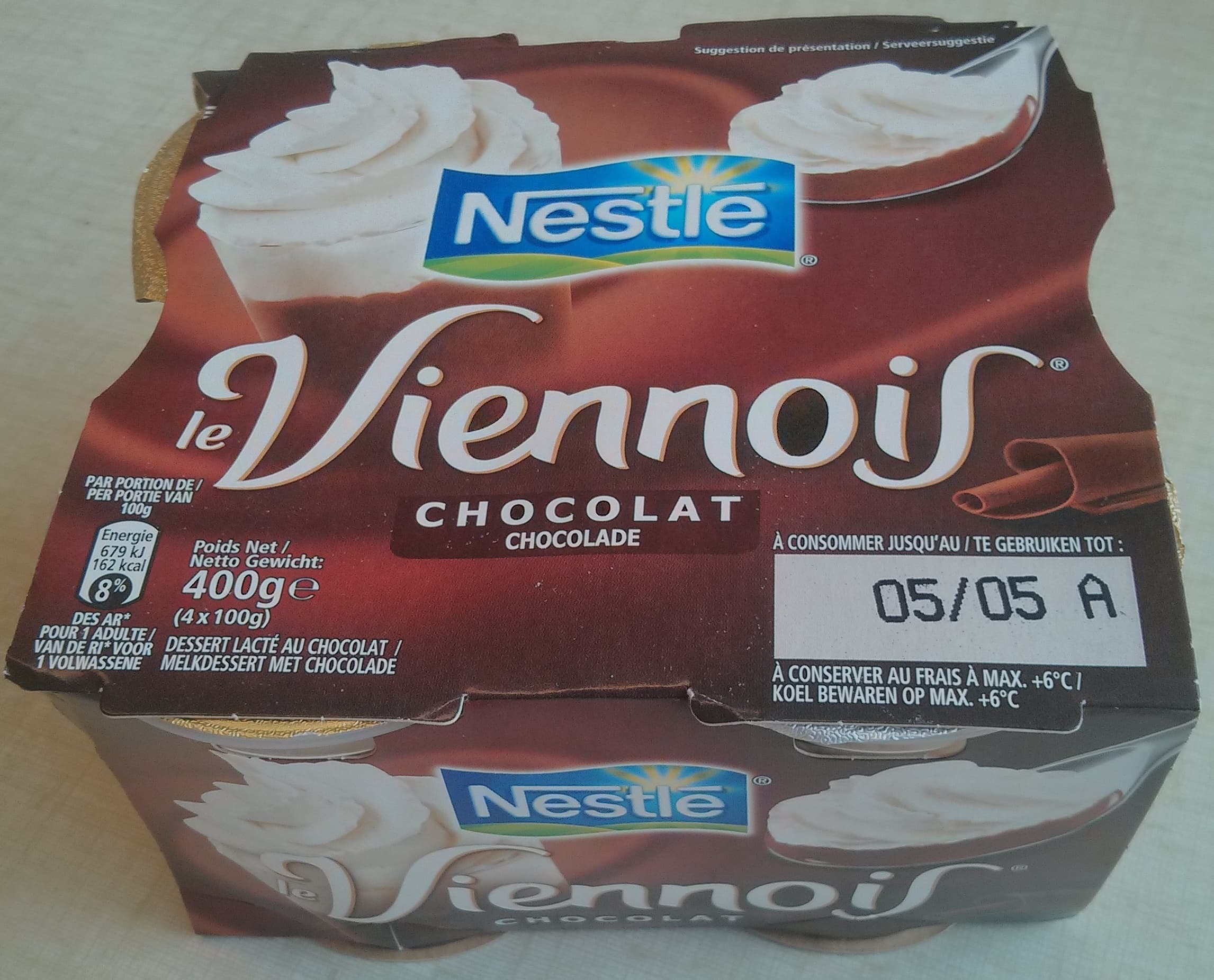 Nestlé Le Viennois chocolat packshot