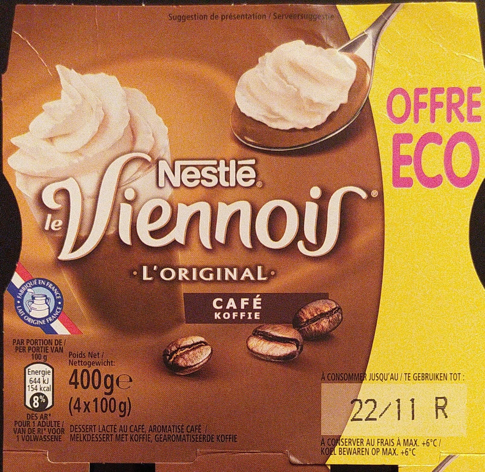 Nestlé Le Viennois Café 4 x 100 g packshot