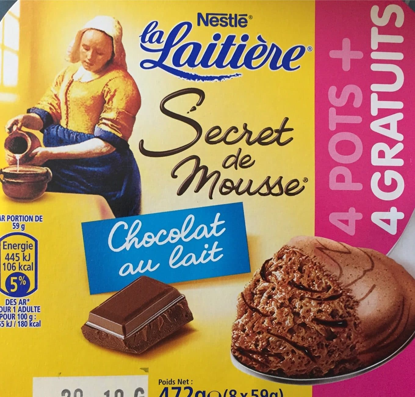 Nestlé Secret de Mousse Chocolat au Lait packshot