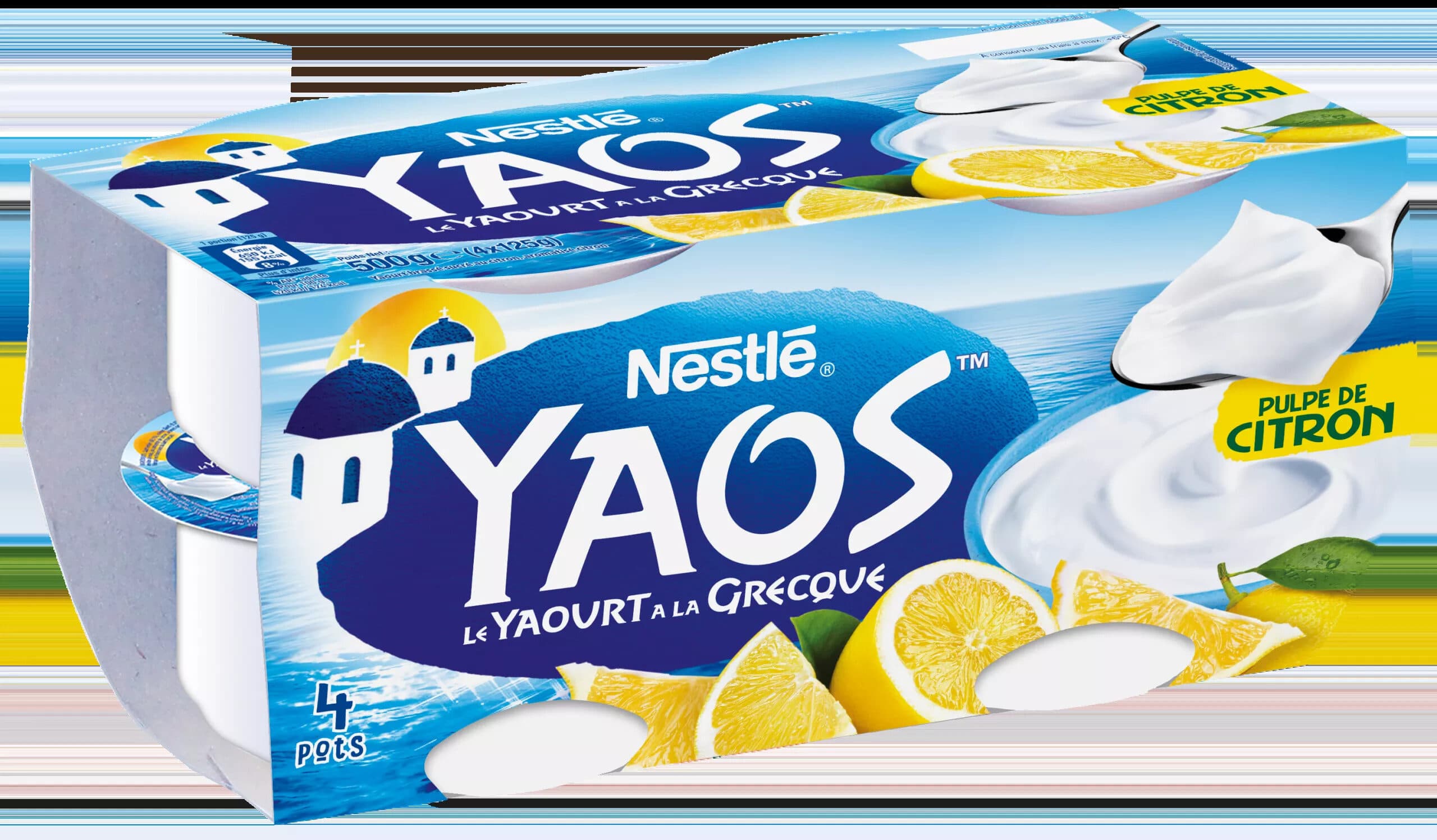 Nestlé Yaos Le Yaourt à la Grecque Pulpe de citron 4 x 125 g packshot