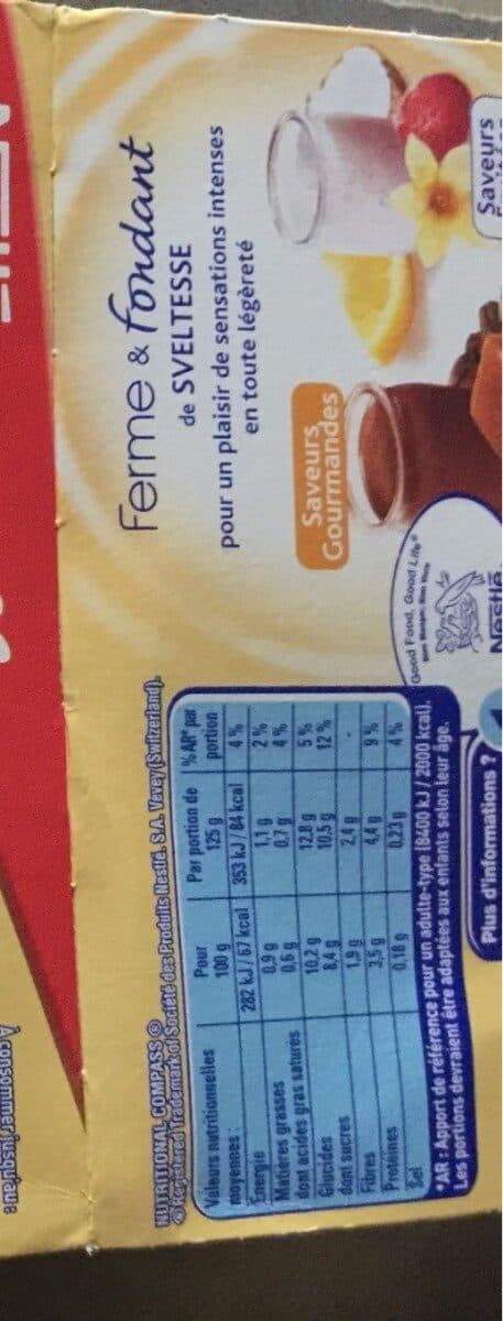 Nestlé Sveltesse ferme et fondant vanille 4x125g packshot