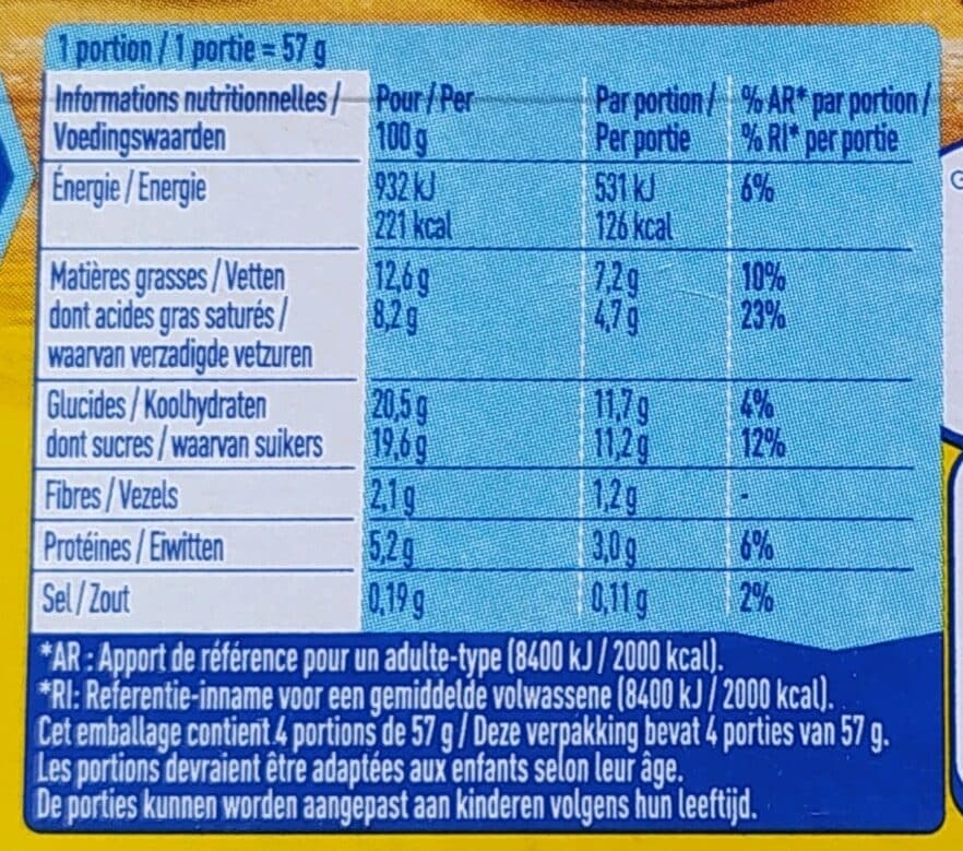 Nestlé Feuilleté de mousse saveur Praliné Noisette 4 x 57 g packshot