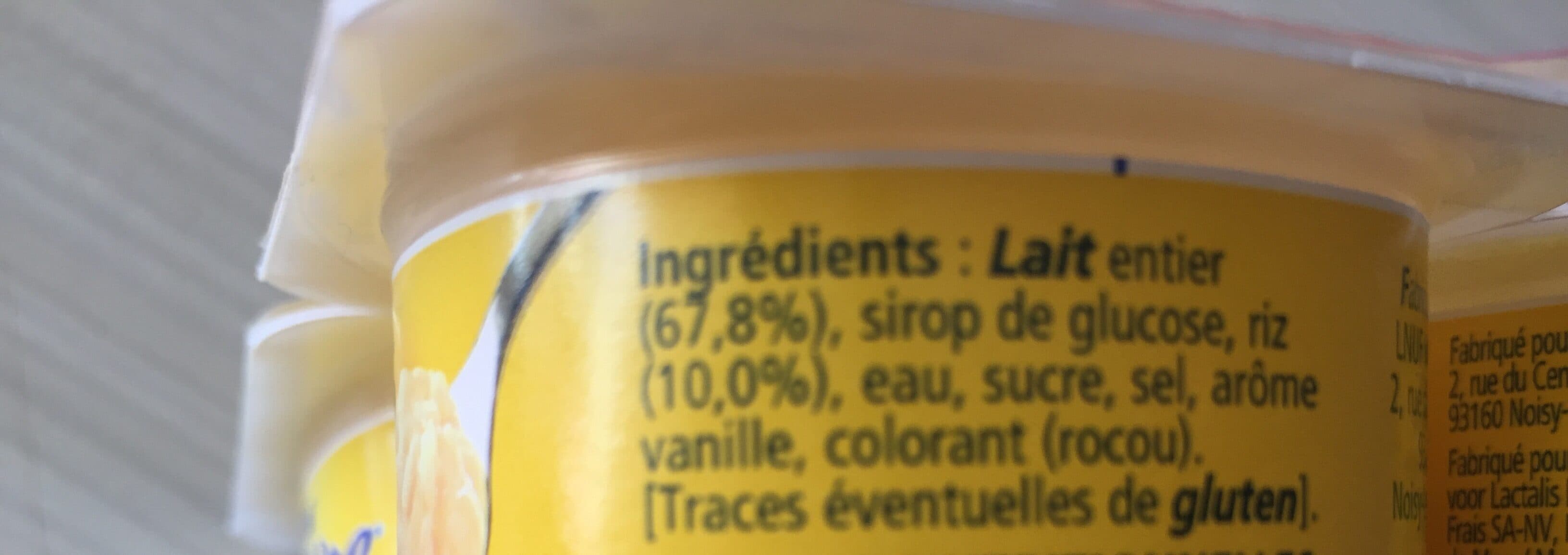 Nestlé La Laitière riz au lait vanille x4 packshot