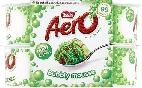 Nestlé Mint & Choc Bubbly Mousse 4 x (232g) packshot