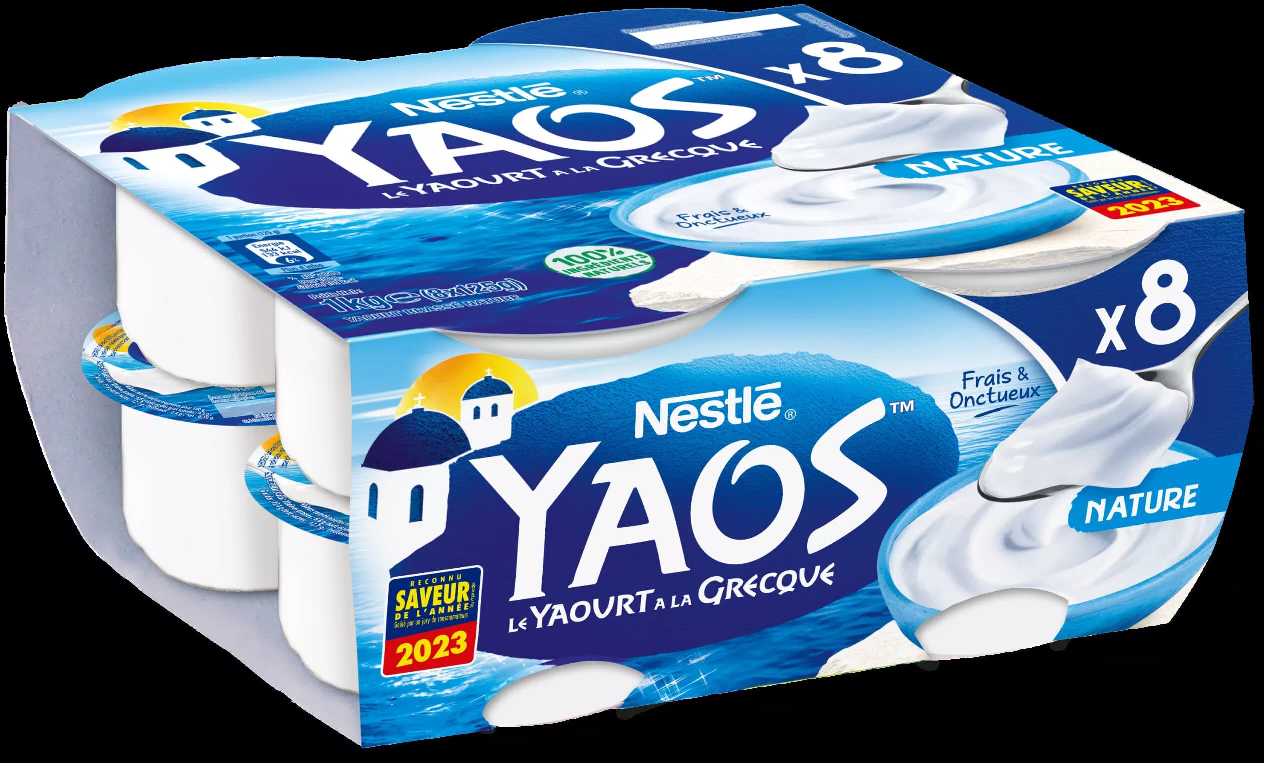 Nestlé Yaos Le Yaourt à la Grecque Nature 8 x 125 g packshot