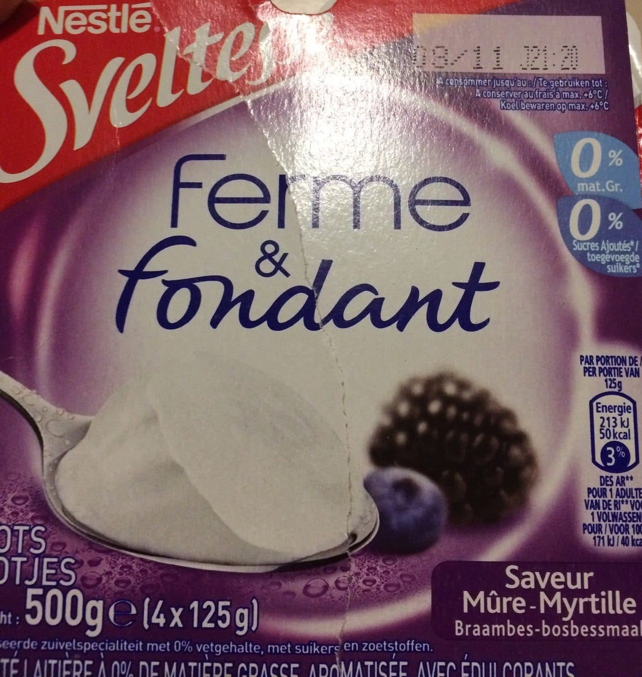 Sveltesse Sveltesse ferme et fondant mure myrtille packshot