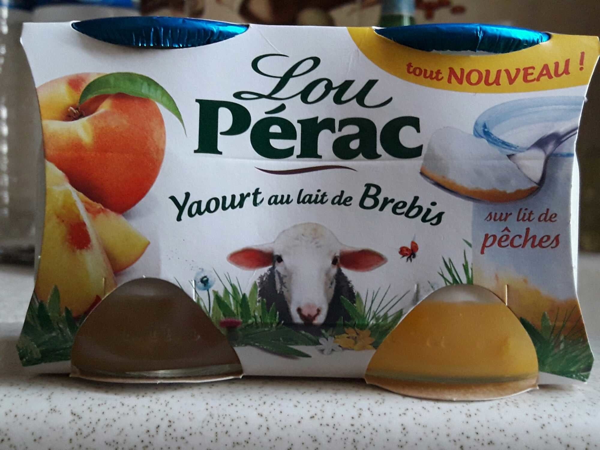 Lou Pérac Yaourt au lait de Brebis sur lit de pêches packshot