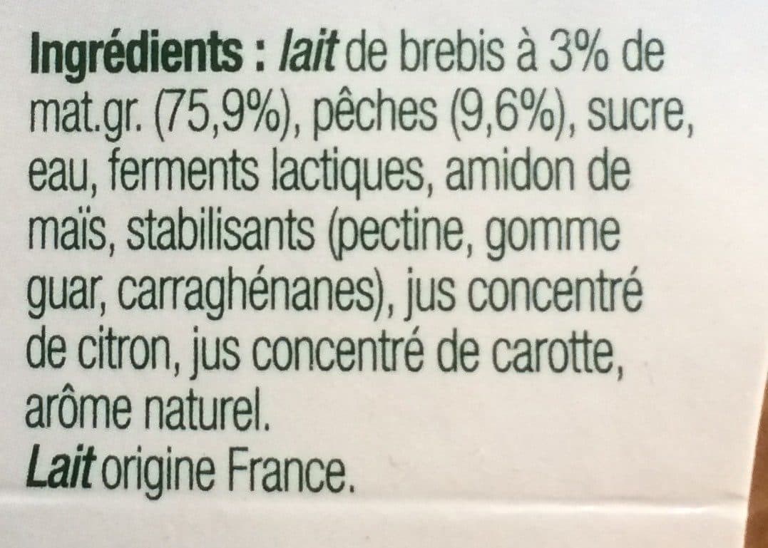 Lou Pérac Yaourt au lait de Brebis sur lit de pêches packshot