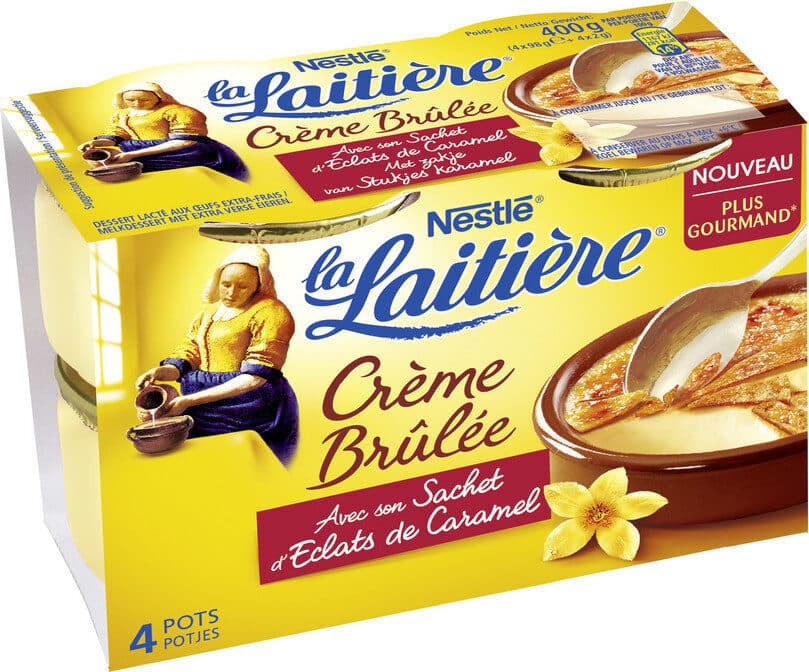 Nestlé Crème Brûlée avec Sachet d'Éclats de Caramel packshot