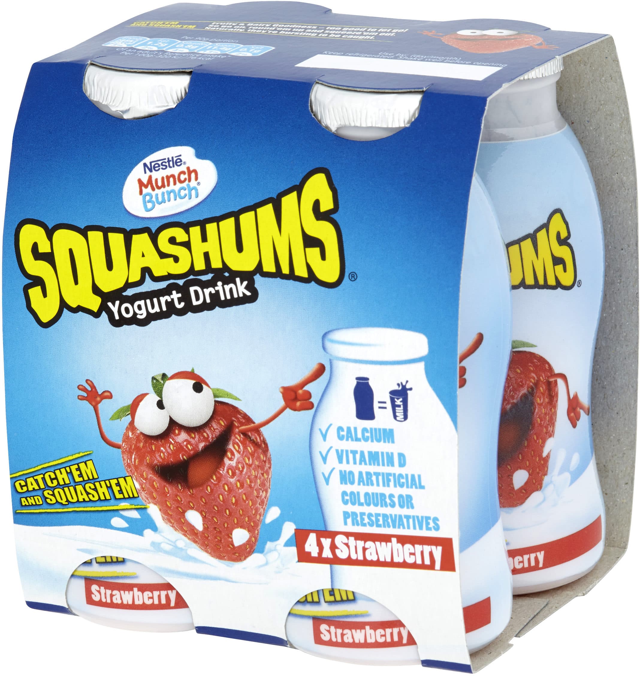 Neste Munch Bunch Squashums Yogurt Drinks Strawberry packshot