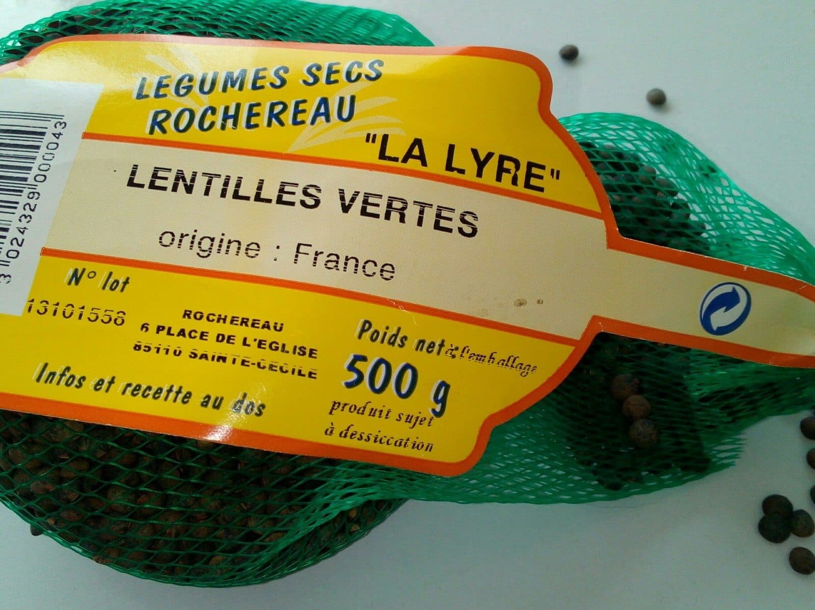 Legumes Secs Rochereau Lentilles vertes packshot