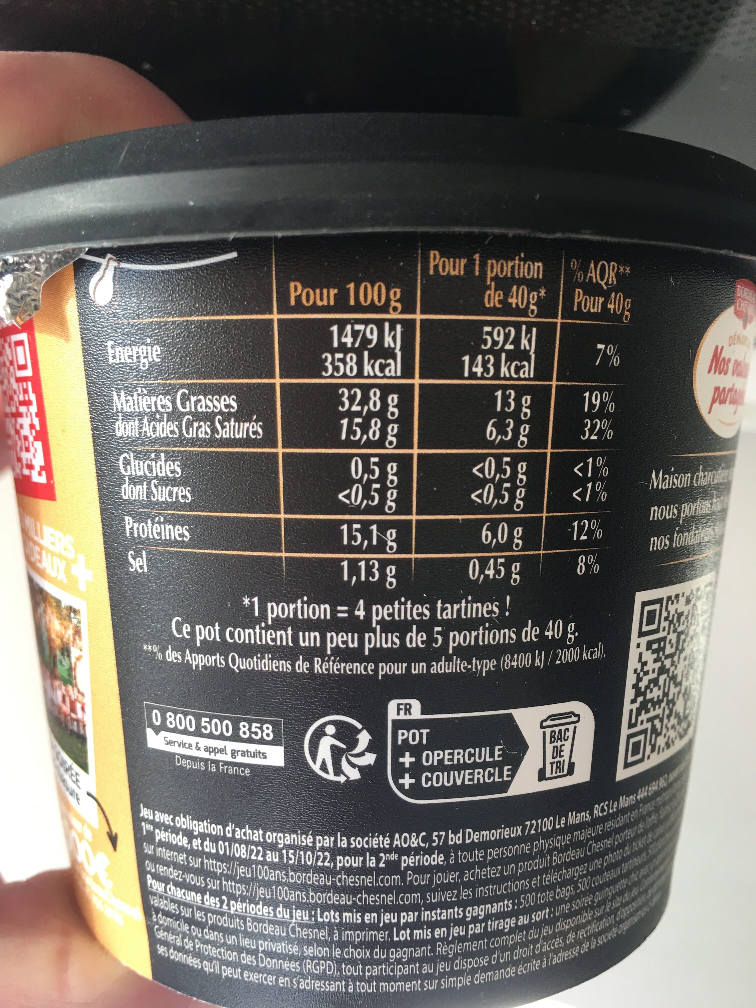 Bordeau chesnel Rillettes de poulet rôti packshot