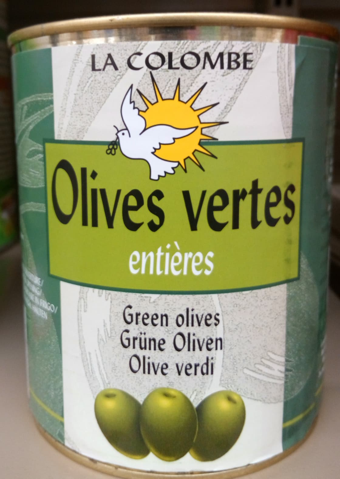 La Colombe Olives vertes entieres packshot