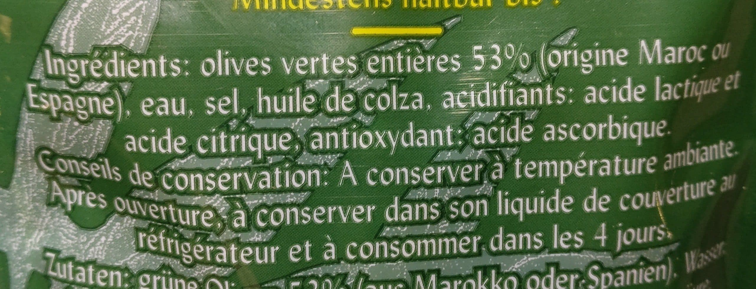 La Colombe Olives Vertes Entières packshot