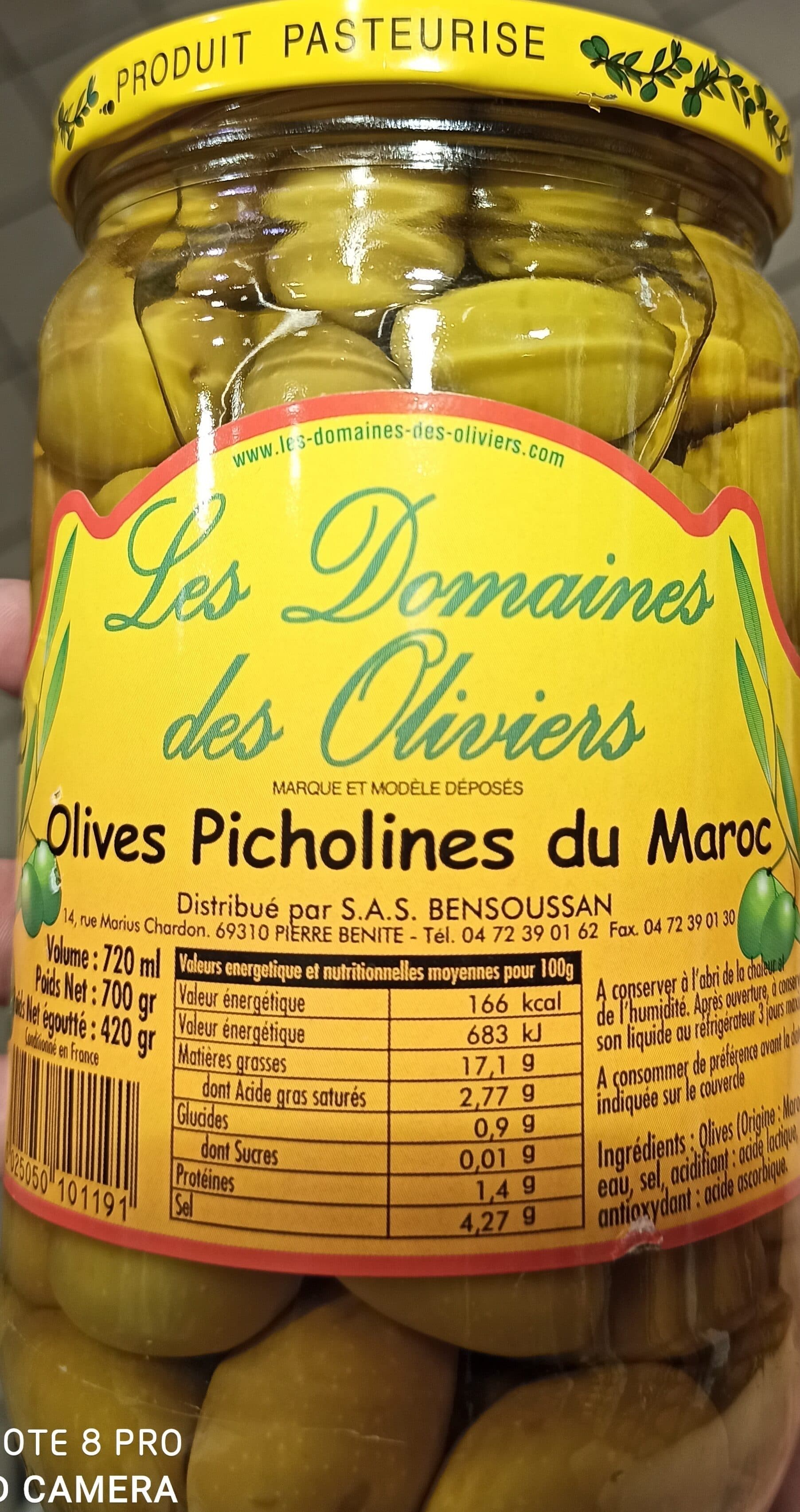 Les Domaines des Oliviers Olives Picholines Du Maroc packshot