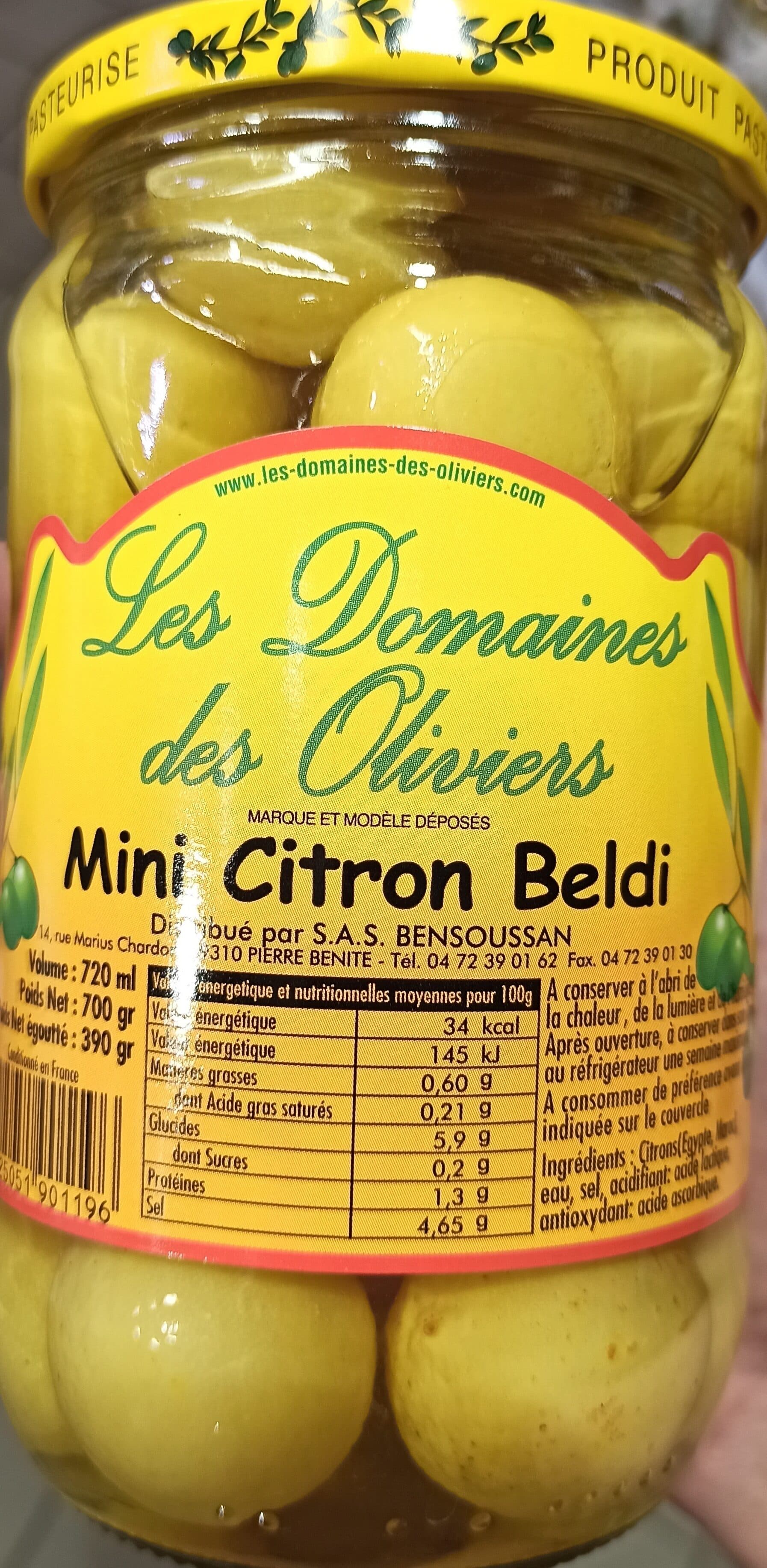Les Domaines des Oliviers Mini Citron Beldi packshot