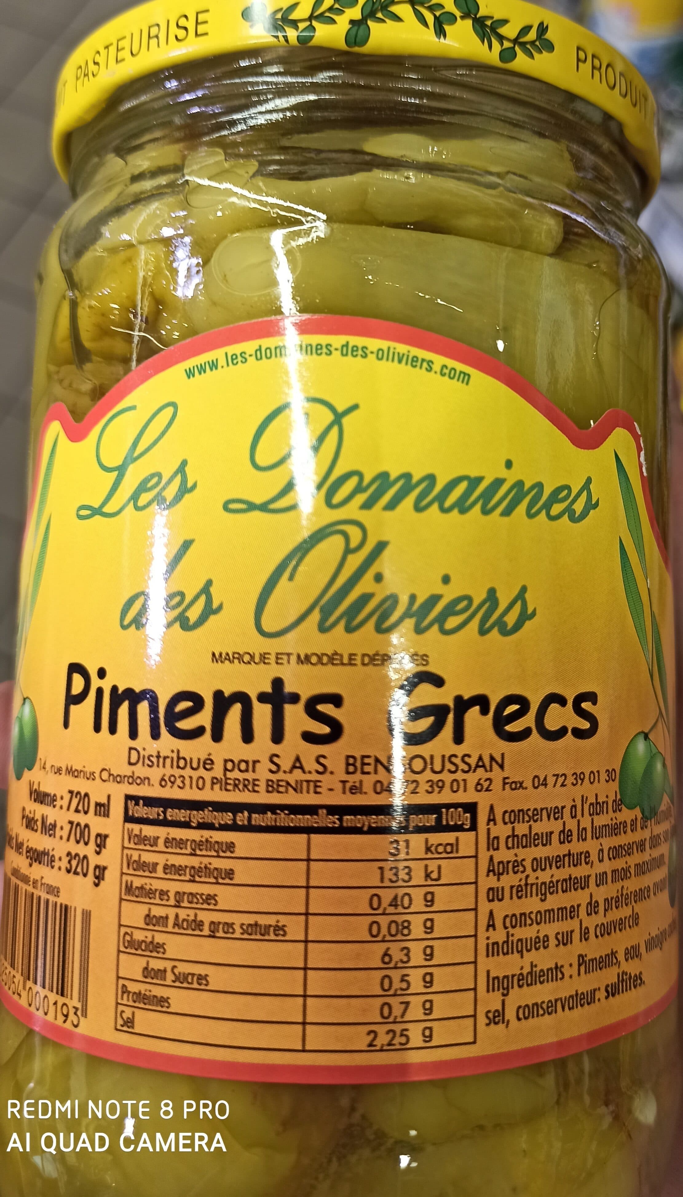 Les Domaines Des Oliviers Piments De Grèce packshot