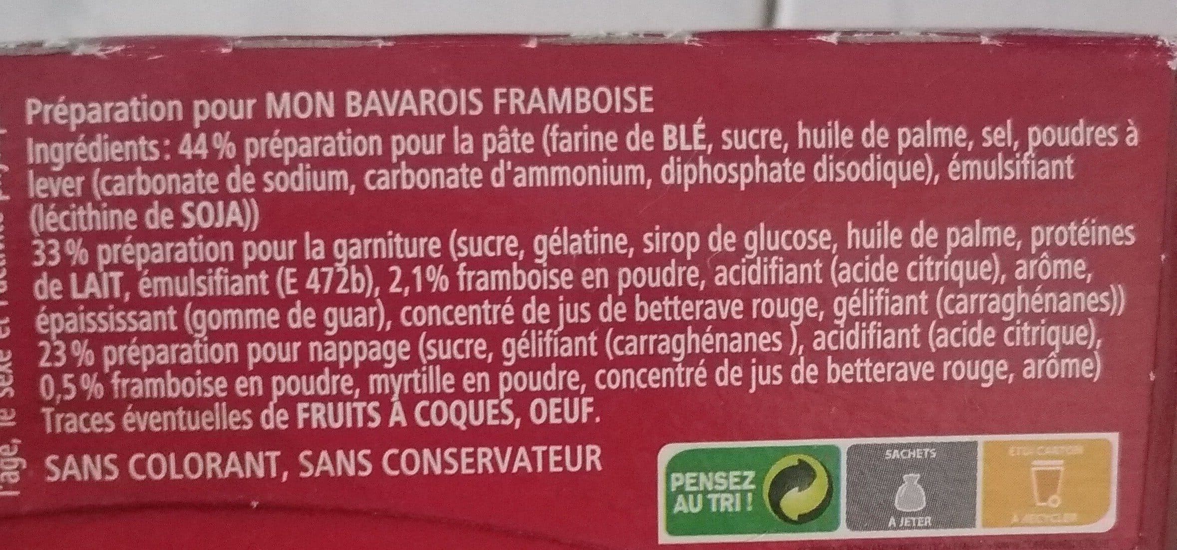 Ancel Mon Bavarois Framboise sans cuisson à froid packshot