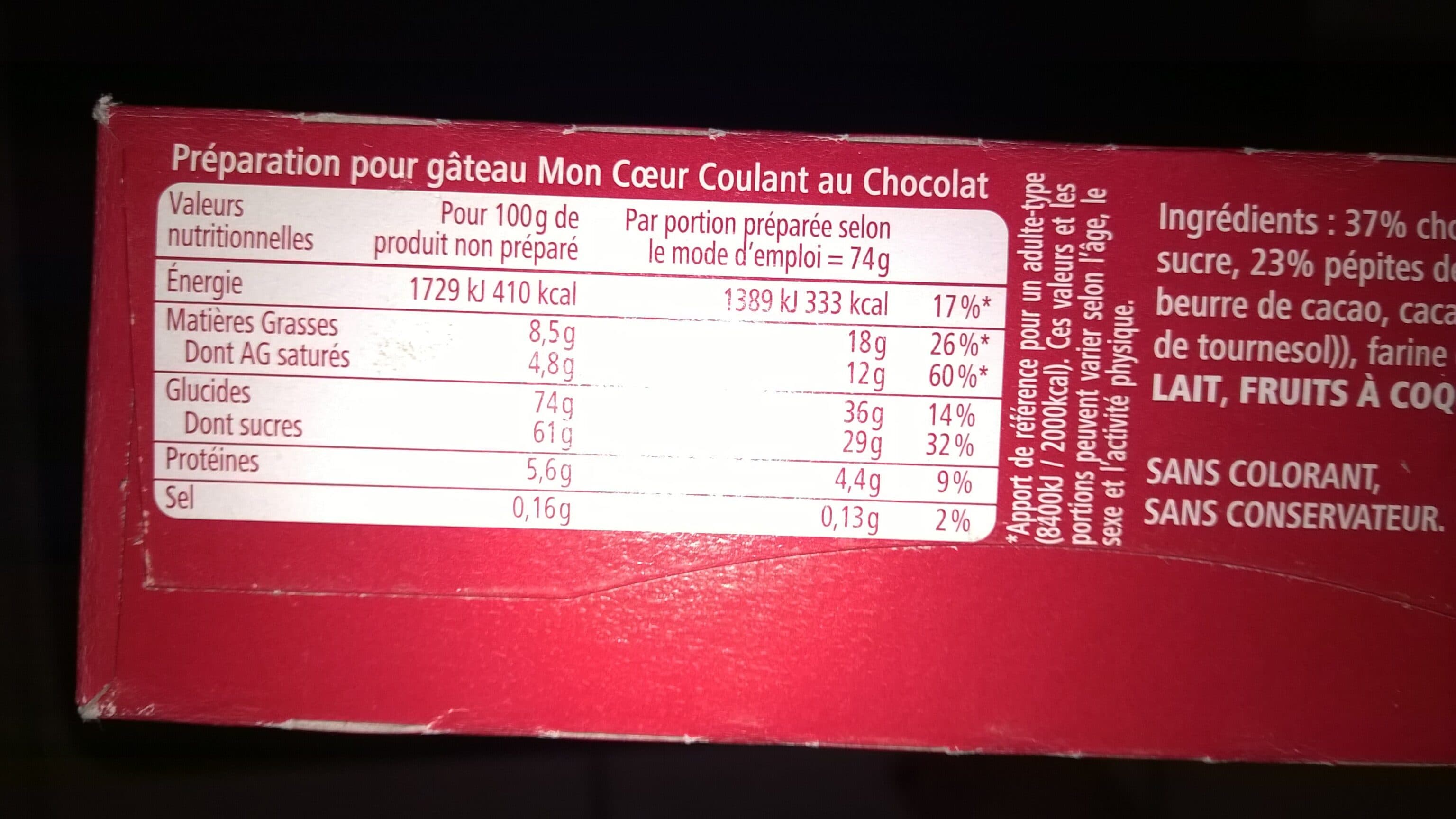 Dr. Oetker Mon Coeur Coulant Au Chocolat Dr Oetker packshot