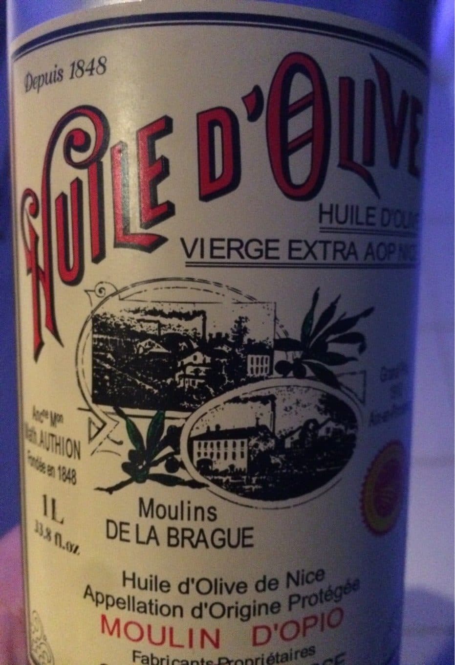 Moulin d'Opio Huile d’Olive Vierge Extra AOP Nice packshot