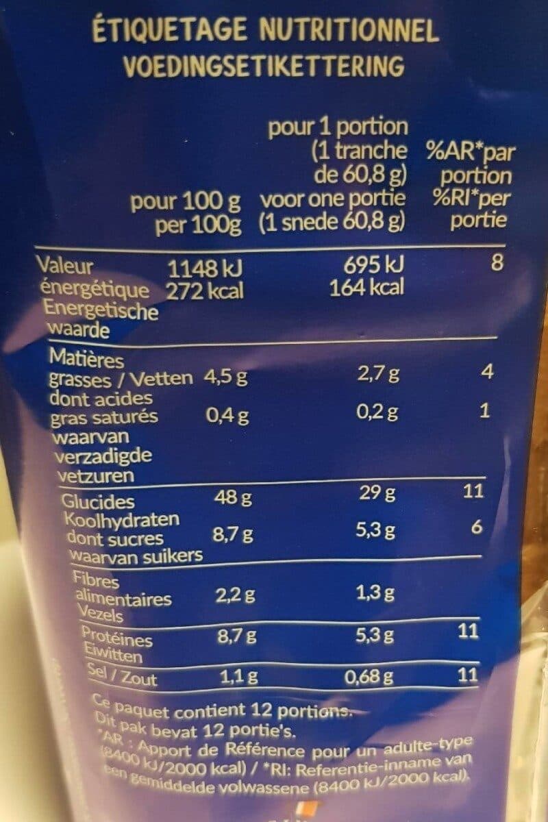 Jacquet Crousti Moelleux Nature Sans Sucres Ajoutés 730g packshot