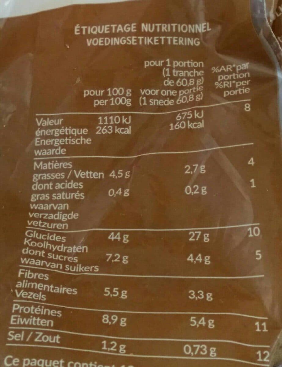 Jacquet Crousti Moelleux Complet Sans Sucre Ajouté 730gr packshot