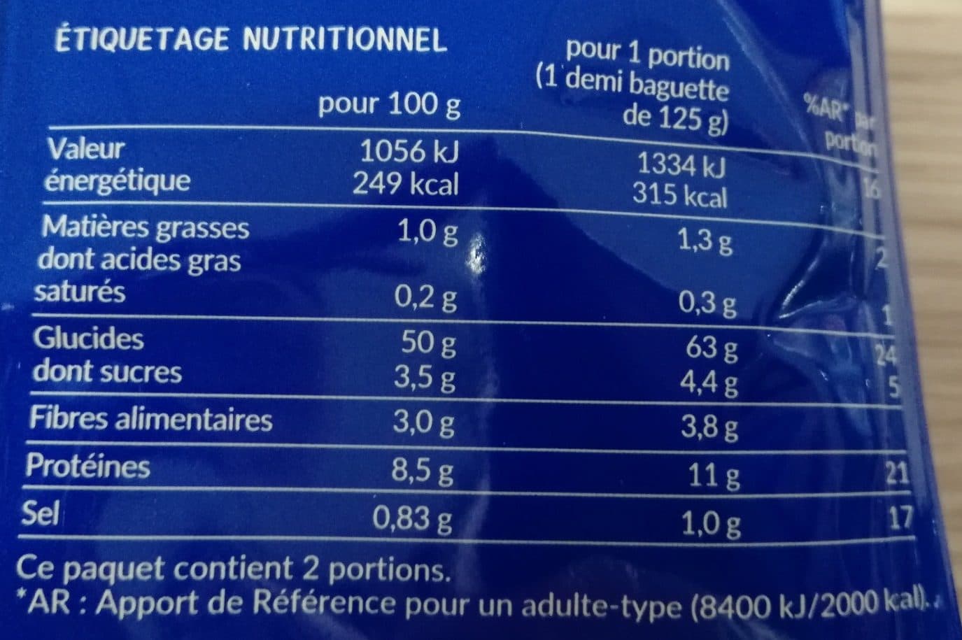 Jacquet Petite fournée bio 2 demi-baguettes nature packshot