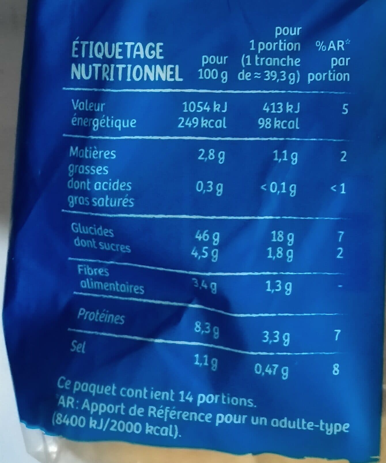 Jacquet Maxi Tranches Sans sucre ajouté Nature packshot