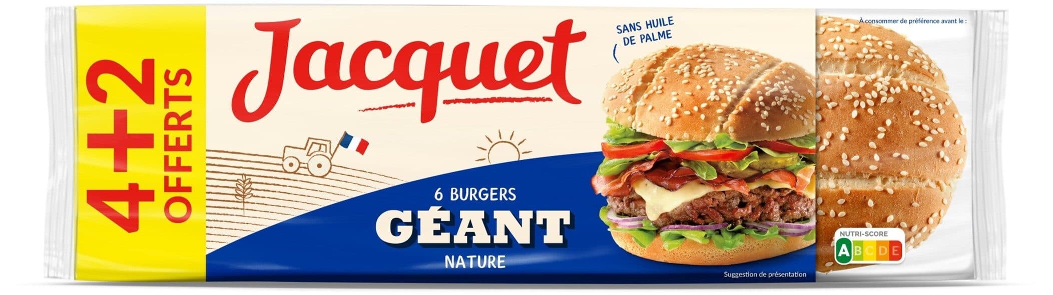 Jacquet Hamburger Géant X4+2 OFFERT packshot