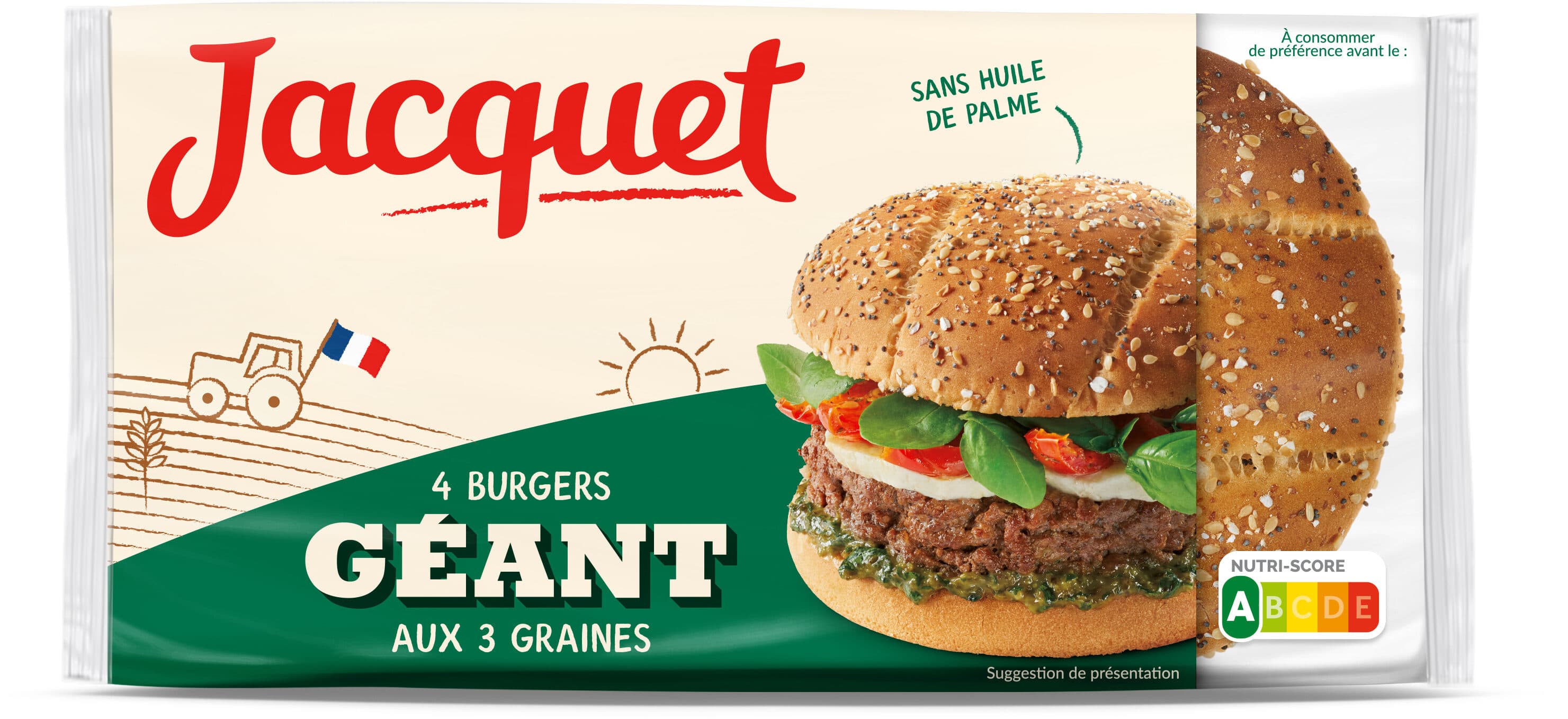 Jacquet Hamburger Géant graines x4 330g packshot
