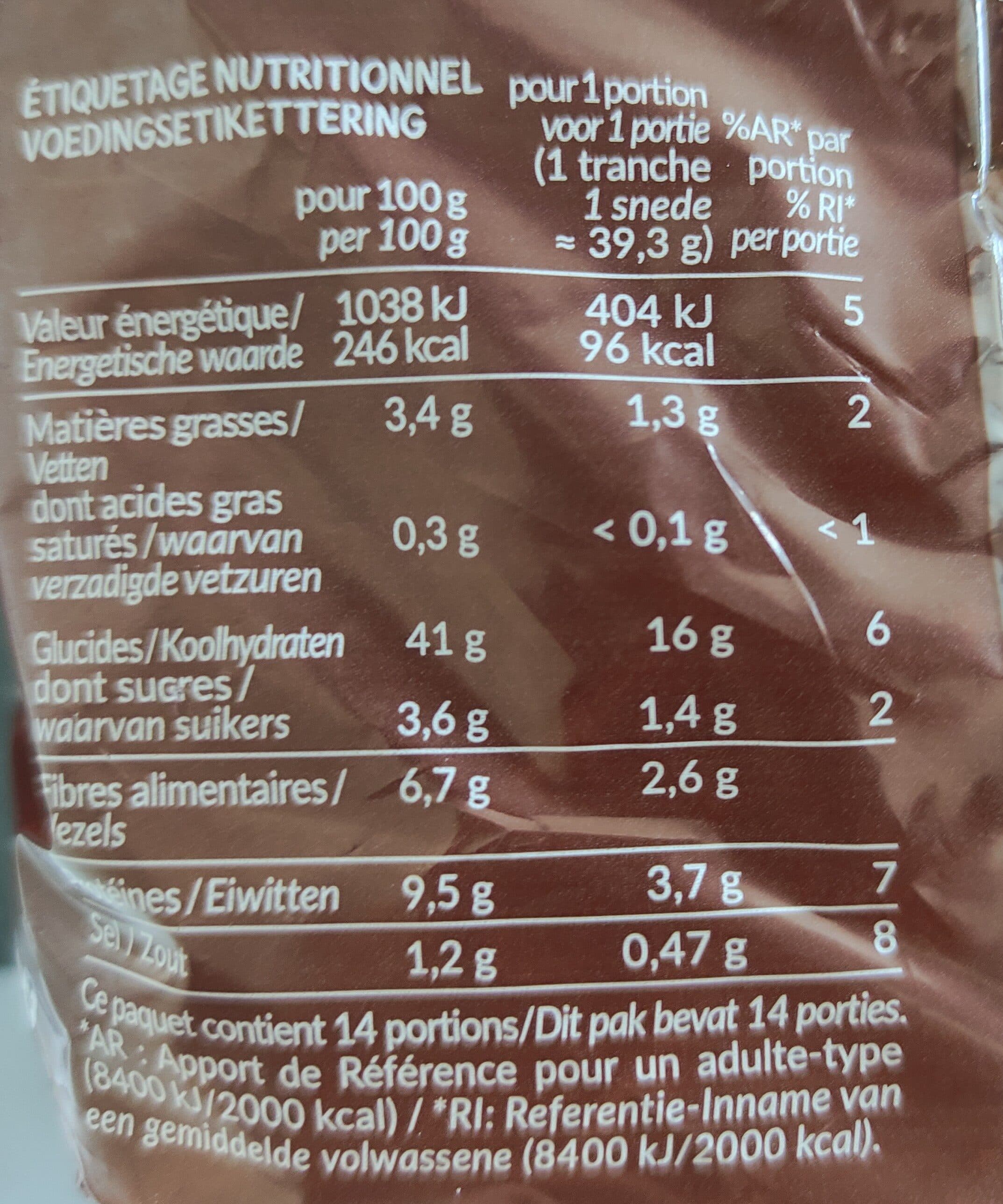 Jacquet Pain de mie complet grande tranche packshot